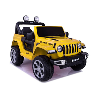 Megacar detské elektrické autíčko Jeep FT-938, 4x45W, 12V 7Ah, žltý lakovaný