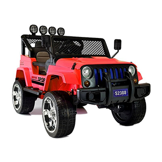Megacar Jeep S2388, 4x45W, 12V 10Ah, červený