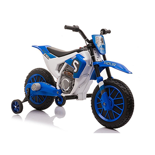 Detská elektrická motorka cross Megacar XMX616, 2x35W, 1x12V 7Ah, modrá