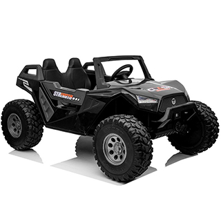 Detské elektrické autíčko bugina veľké kolesá Megacar SX1928, 4x4, 4x45W, 24V 7Ah, čierna lakovaná