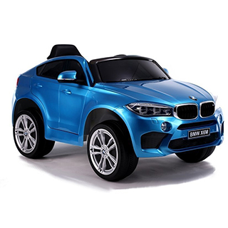 Megacar BMW X6, 2x45W, 2x6V 7Ah, modré lakované