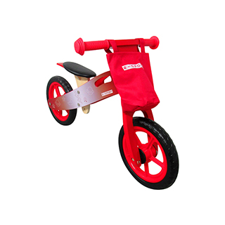 Odrážadlo balančný bicykel R-SPORT RM10, drevené, 85x51x39 cm, penové EVA kolesá 28 cm, červené