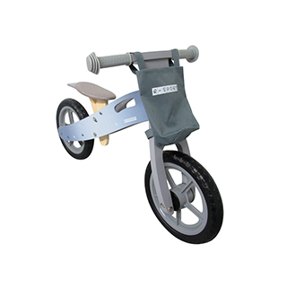 Odrážadlo balančný bicykel R-SPORT RM10, drevené, 85x51x39 cm, penové EVA kolesá 28 cm, sivé