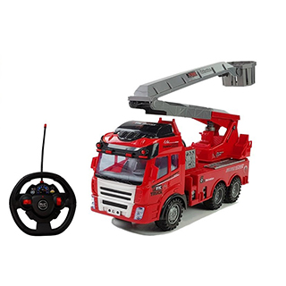 LEANTOYS Fire Truck detské hasičské autíčko s rebríkom R/C