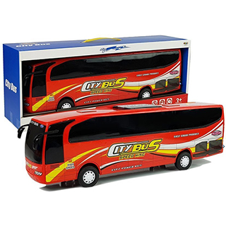 LEANTOYS detský mestský autobus, 54 cm, červený