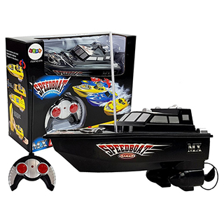 LEANTOYS Speed Boat detský motorový čln R/C, čierny