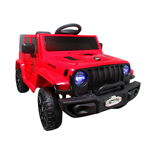 Megacar Cabrio Jeep FM3,  2x30W, 2x6V 4Ah, červené