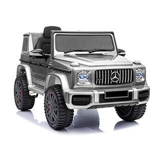 Megacar Mercedes G63, 2x45W, 12V 7Ah, strieborné lakované