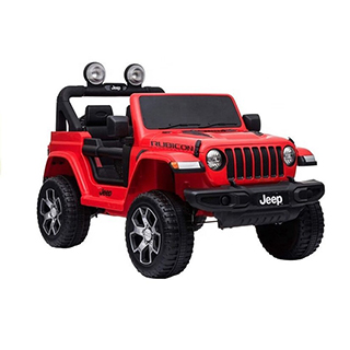 Megacar Jeep Wrangler Rubicon 4x4 , 4x45W, 12V 10Ah, červený