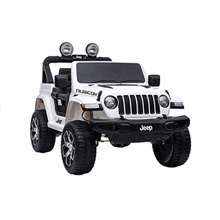 Megacar Jeep Wrangler Rubicon 4x4 , 4x45W, 12V 10Ah, biely