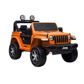 Terénne elektrické autíčko Megacar Jeep Wrangler Rubicon 4x4 , 4x45W, 12V 10Ah, oranžový