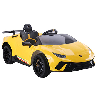 Megacar detské elektrické autíčko  Lamborghini Huracan, 4x45W, 12V 4,5Ah, žlté