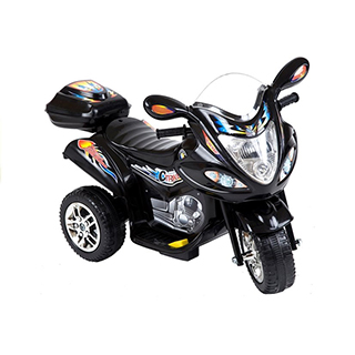 Megacar detská elektrická motorka BJX-88, trojkolesová, 18W, 6V 4,5Ah, čierna