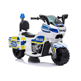 Megacar detská elektrická motorka TR1912 Polícia, 45W, 6V 4,5Ah, biela