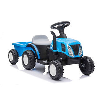 Megacar detský elektrický traktor s prívesom A009, 1x45W, 1x6V 4,5Ah, modrý