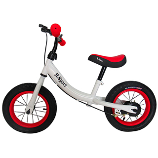 Odrážadlo balančný bicykel R-SPORT RM3, 82x64x42 cm, nafukovacie kolesá 28 cm, červeno-biele