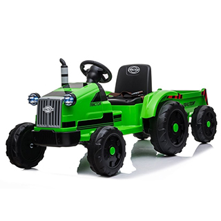 Detský elektrický traktor a vlečkou Megacar detský elektrický traktor CH9959, 2x45W, 1 x 12V, 7Ah, zelený