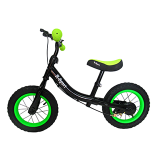 Odrážadlo balančný bicykel R-SPORT RM3, 82x64x42 cm, nafukovacie kolesá 28 cm, zadná brzda, zeleno-čierna