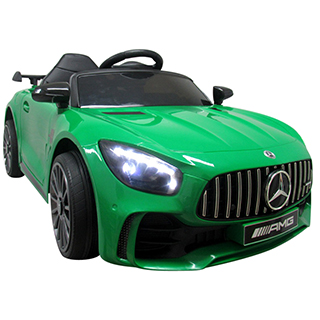 Detské športové elektrické autíčko Megacar MERCEDES GTR-S, diaľkové ovládanie, rádio USB + MP3, 2 x 35 W, 12V, zelené